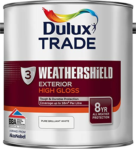 Dulux Trade Weathershield Exterior High Gloss White 2.5 Litres