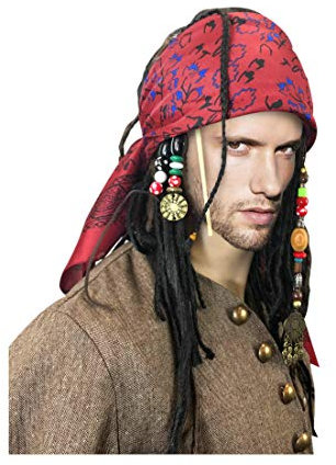 costumebase Exakte Perücke mit Bandana Dreadlock DLX Jack Sparrow Kostüm