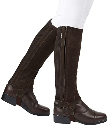 Dublin Suede Half Chaps II, Brown, Childs Medium