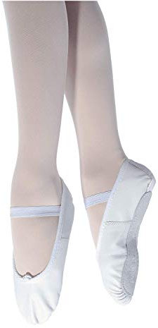 Roch Valley Ophelia Full Sole Leather Ballet Shoes, White, 13 Child UK