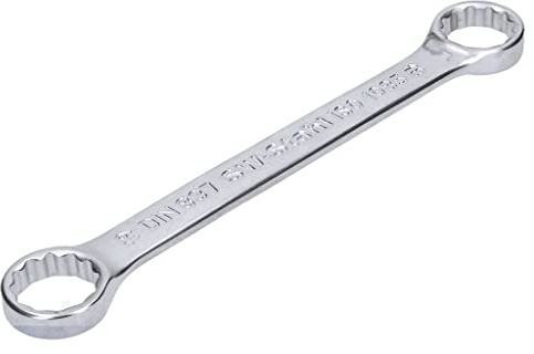 SW-Stahl 01312L Clé polygonale Double 18 x 19 mm Plate I Modèle Droit I 12 pans I Clé polygonale I Clé à œil Double I Clé polygonale