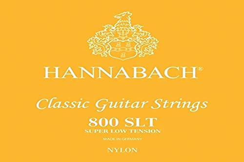 Hannabach Corde per Chitarra Classica Serie 800 Super Low Tension Argentato Muta 3 Corde Basse