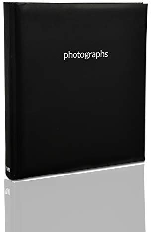Arpan Photo Album Slip In Case Book-Bound Memo Album for 200 Photos 6'' x 4''/ 10x15 cm (Black)