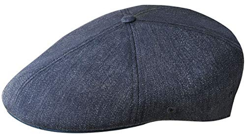 Kangol Flexfit 504 Gubbkeps by Herrar - flat cap keps ullkeps med skärm Höst Vår Vinter Sommar Sommar-Vinter - L/XL (58-61 cm) denim