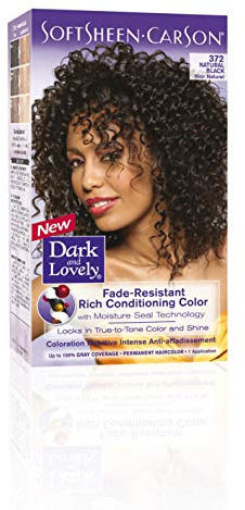 Dark and Lovely NATURAL BLACK 372# Fade Resistant Permanent Hair Colour