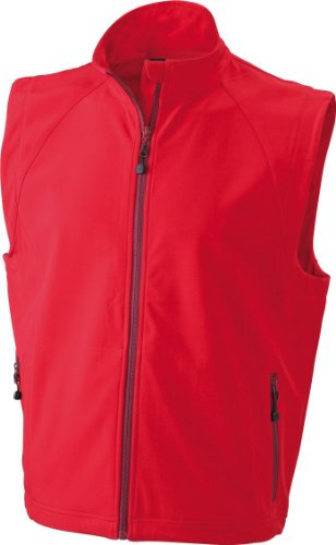 James & Nicholson Herren Jacke Softshellweste rot (red) XXX-Large