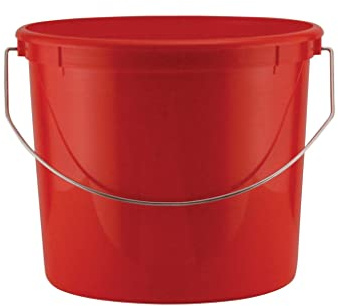 5 Qt Red Plastic Reinforced Pail
