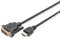 DIGITUS HDMI Adapterkabel Premium - Typ-A zu DVI-D (18+1) - Full HD - 2m - Kompatibel mit PC, Monitor, Beamer