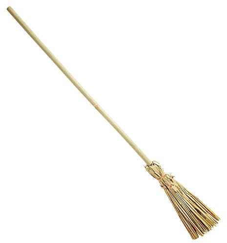 Widmann 4606S - Hexenbesen, ca. 107 cm, Hellbraun, Kostüm, Accessoire, Halloween, Karneval, Fasching, Mottoparty