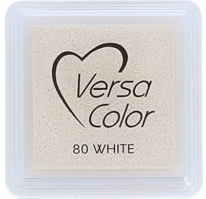Tsukineko VersaColor Stempelkissen - Weiß, White - Klein - Deckend, Wassbasis - Wasserfest - Embossing