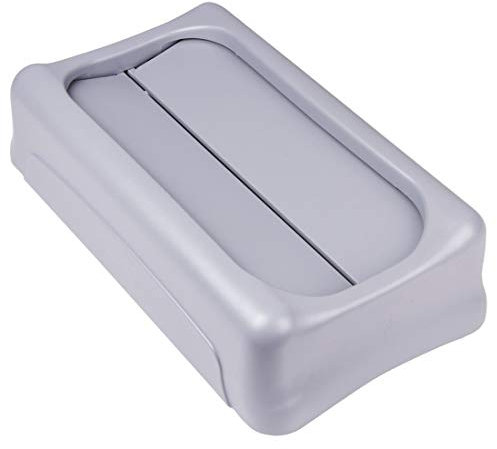 Rubbermaid Commercial Products Slim Jim Rectangular Swing Lid Grey
