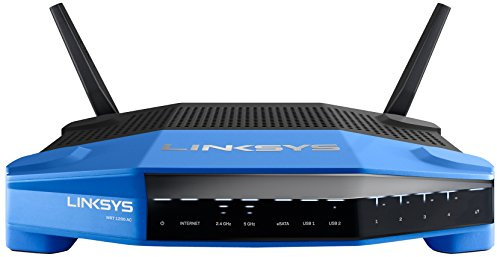 Linksys WRT1200AC-UK Dual Band AC1200 Gigabit Smart WiFi Router (processore 1,3 GHz, 128 mb Flash, 256 DDR3 RAM, USB 3.0, eSATA, 4 x Ethernet), Open Source Ready