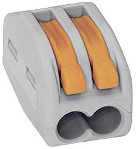 WAGO® Klemme, 2-Leiter, 4 mm², Verbindungsklemme mit Hebel, 222-412 (25 Stück)