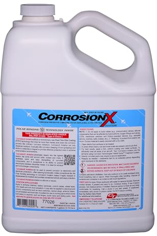 CorrosionX Aviation, Long-Lasting Polar Bonding Anti-Corrosion Aviation-Grade Spray, Displaces Moisture, Instantly Stops Corrosion, Self-Healing Protection for Aircraft & Electronics, 1 Gallon