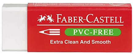 Faber-Castell 189520-BOX20 PVC-fria suddgummin (paket med 20), röd