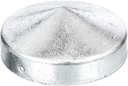 Alberts 205966 Capuchon pour poteau en bois | forme plate | galvanisé à chaud | Ø 100 mm