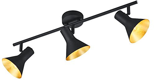 RL LIVE YOUR LIGHT Reality Leuchten R80163002 Spotleuchte, Metall, schwarz/gold