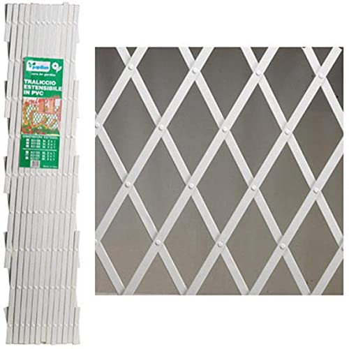 2 x White Expanding Plastic Garden Trellis 180 X 40cm 1.8m New PVC Trellis