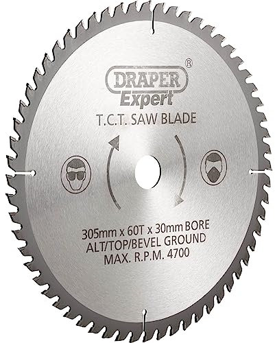 Draper 38151 Expert TCT Circular 60T Saw Blade, 305mm x 30mm