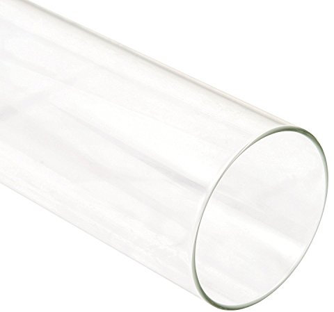 Zelsius Tube en verre ignifuge | Ø 10 x (H) 125,5 cm | Verre de rechange Cylindre en verre Tuyau de feu Tube en verre sans fond | Pour radiateur, pyramide chauffante, torche à granulés, chauffage de