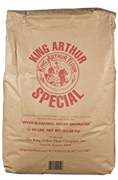 King Arthur Unbleached Bread White Flour, 50 Pound