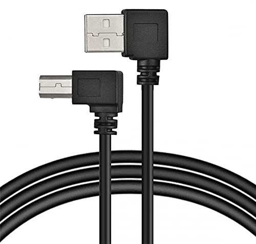 chenyang Cable del escáner de impresora USB 2.0 a USB Tipo B Cable del escáner de impresora 90 grados en ángulo de 1.0m izquierdo