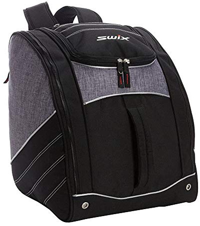Swix Road Trip Tri Pack - Backpack Ski Boot Bag - Perfect for Ski or Snowboard Boots, Black/Charcoal, One Size (RT165)