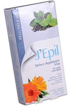 J epil Strisce di cera per il viso Tè verde & Calendula