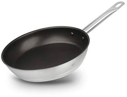 Carl Schmidt Sohn 050054 PRO-X Bratpfanne antihaftbeschichtet 20 cm, 18/10 Edelstahl, Induktion, Spülmaschinengeeignet, backofenfest, silber