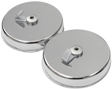 Master Magnetics Magnetic Window Décor Hooks - 2.63 Diameter, 0.750 Thick, Chrome, Pack of 2, 07254