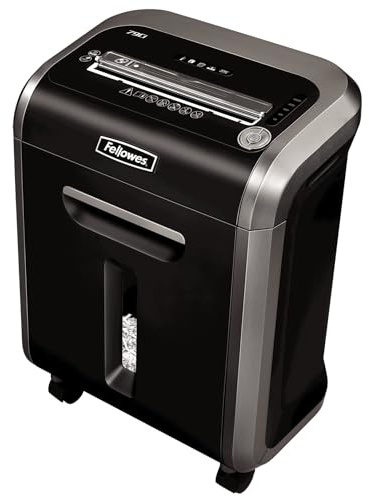 Fellowes ‎Powershred 79Ci 16-Sheet 100% Jam-Proof Heavy Duty Crosscut Paper Shredder Machine for Office and Home, Black/Dark Silver 3227919