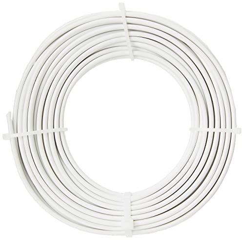 Merriway BH01524 2-Core Flat Flex Cable, 2192Y 0.75mm White, 10 Metres (33 feet)