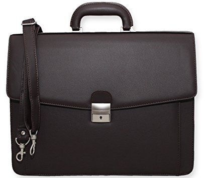 BORSA CARTELLA VENTIQUATTRORE PORTADOCUMENTI 24 ORE VALIGETTA DA UFFICIO LAVORO (Marrone MA32)