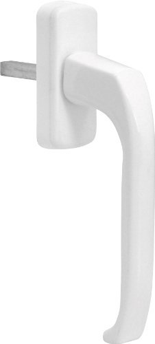 1 Poignée de fenêtre Fonte d'Aluminium Blanc RAL9016 Stylet Longueur 38 mm avec 2 vis