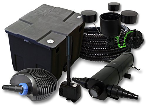 Filterset 12 000 l damm, 24 W dammklarare, CTF ECO 20 W pump 25 m slang Skimmer CSP250 fontän