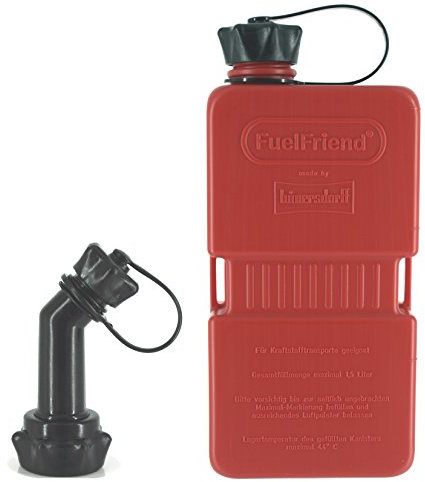 FuelFriend®-PLUS - jerrycan 1.5 liters + Outlet Pipe lockable - perfect for motorcycles, cars and more