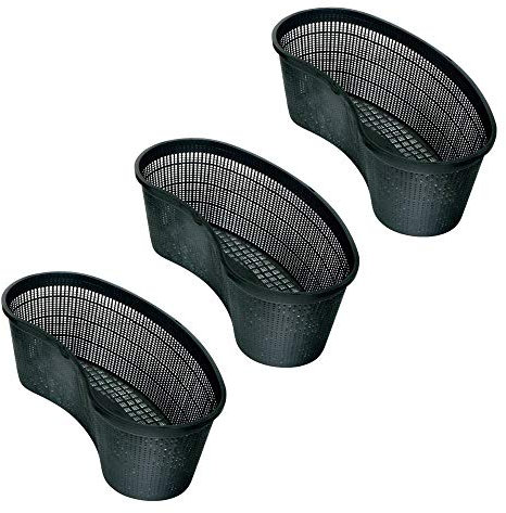 Pisces Pond Kidney Contour Plant Basket 45 x 18 x 15cm - 3 Pack of Pond Planting Pot