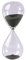 Winterworm - Clessidra grande, funzione timer, trasparente, superficie liscia, in vetro, per casa, decorazione, Natale, compleanno, regalo 60 Minutes Nero