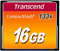 Transcend 16GB CompactFlash 133 Memory Card (CF Card) Up to 50/20 MB/s, Supports Ultra DMA transfer mode 4 with MLC NAND Flash ideal for entry-level DSLRs TS16GCF133