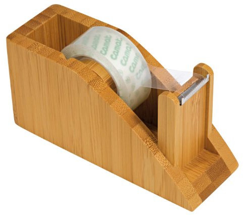 Wedo 061907 Dévidoir de ruban adhésif en bambou clair