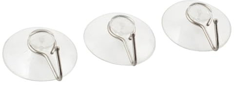 Metaltex Store 3 Crochets Ventouse transp. 5cm Crochet métal