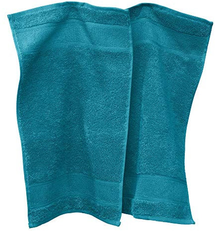 Erwin Müller Gästetuch Karlsruhe 2er- Pack 100% Baumwolle Petrol Größe 30x50 cm - extrem saugstark, leicht, flauschig weich, hautschmeichelnd (weitere Farben)