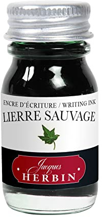 J.Herbin 11537T Tinteflakon für Füller, 10 ml efeugrün