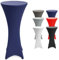 Beautissu Stretch Stehtisch Hussen 80cm Blau – Waschbar Bügelfrei Stehtisch Hussen für Stehtische Stehtischhussen rutschfest Verstärkung Fußbereich Tischhusse Tischdecke Stehtisch Rund – Stella