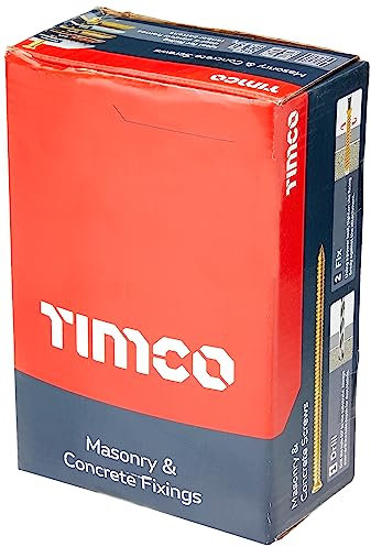 TIMCO 00150TCON ZYP Multi-Fix Vis béton 7,5 x 150 Jaune (Boîte de 100)