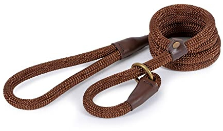 Ancol Deluxe nylon rep slip bly brun 1,5 m x 12 mm