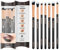 Set de Pinceaux de Maquillage pour les Yeux - Fard à paupières, Eyeliner Mélanger, Nuancer - Meilleur Choix 7 Pièce Essentials Kit - Crayon, Ombré, Fuselé, Définisseur - Poils Soyeux Synthétiques