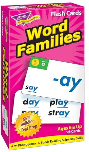 Flash Cards, Word Family Skill Drill, 96 Cards