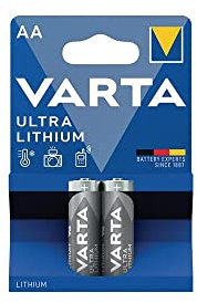 VARTA Batterien AA, 2 Stück, Ultra Lithium, 1,5V, ideal für Digitalkamera, Spielzeug, GPS Geräte, Sport- & Outdoor-Einsätze