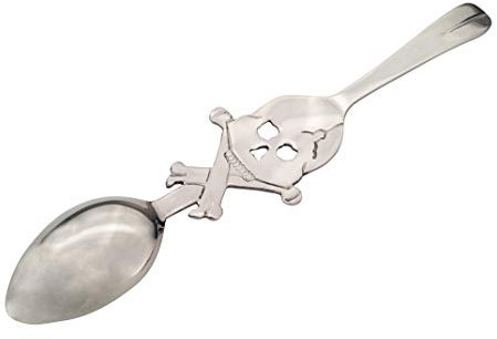 Cuillère à Absinthe le Crâne et les Os Croisés par Bonnecaze Absinthe & Home et 10 Morceaux de Sucre